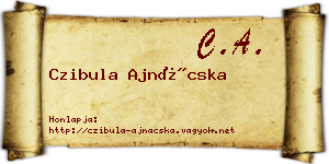 Czibula Ajnácska névjegykártya